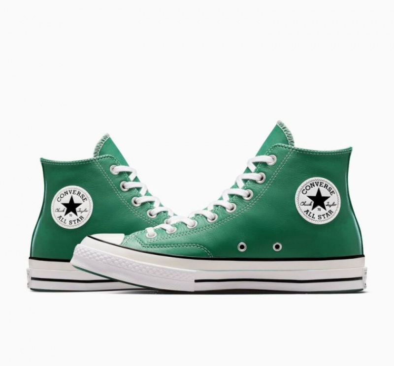 Green Converse Chuck 70 Surplus Leather Men's High Tops | NZ CADXO0321