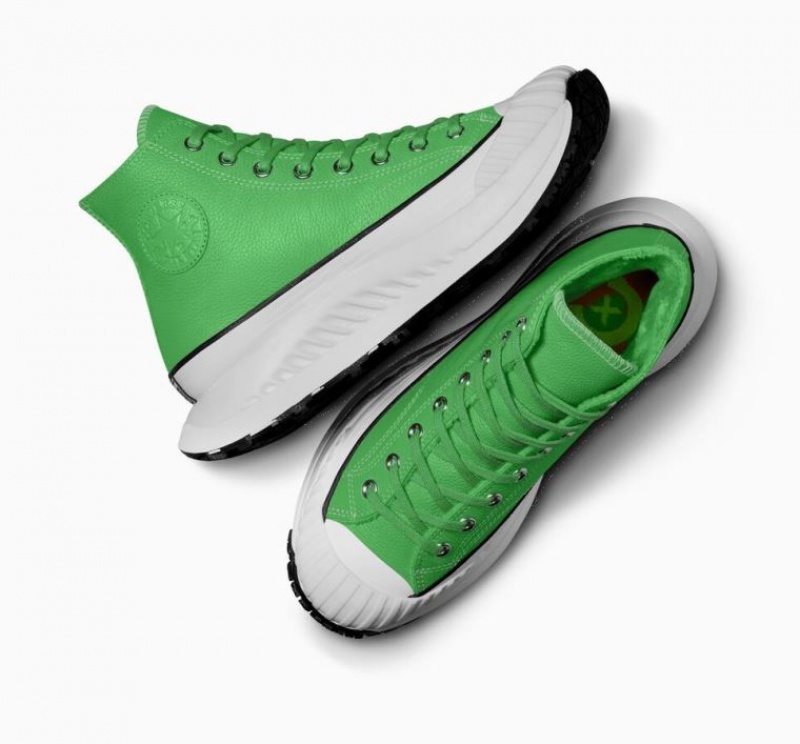 Green Converse Chuck Taylor 70 At-cx Leather Women's High Tops | NZ NFKRX1078