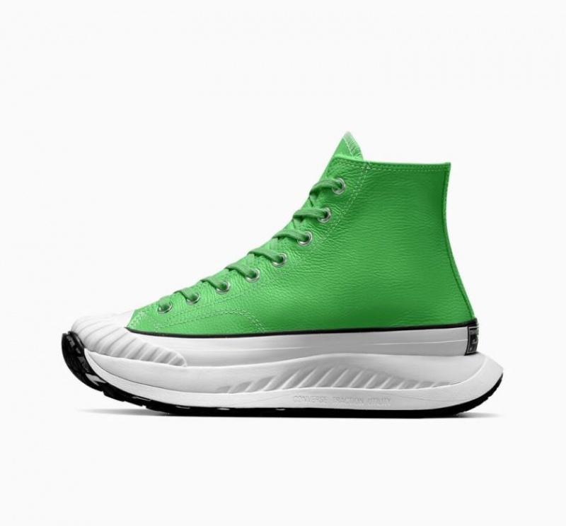 Green Converse Chuck Taylor 70 At-cx Leather Women's High Tops | NZ NFKRX1078