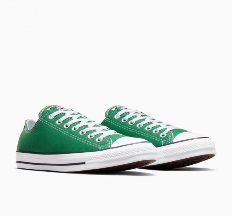 Green Converse Chuck Taylor All Star Men's Low Tops | NZ OPLGZ6142