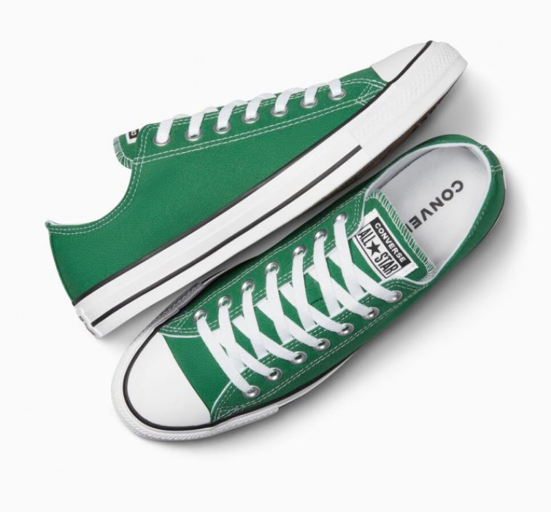 Green Converse Chuck Taylor All Star Men's Low Tops | NZ OPLGZ6142