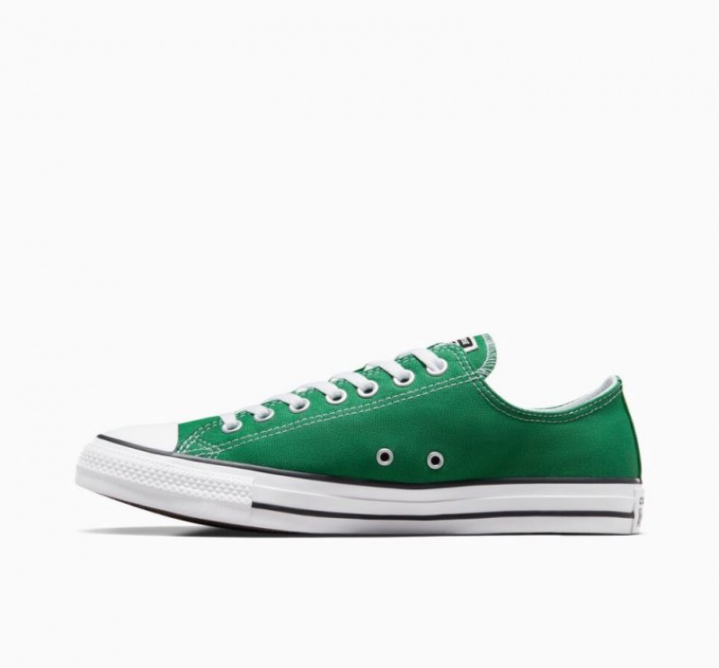 Green Converse Chuck Taylor All Star Men's Low Tops | NZ OPLGZ6142