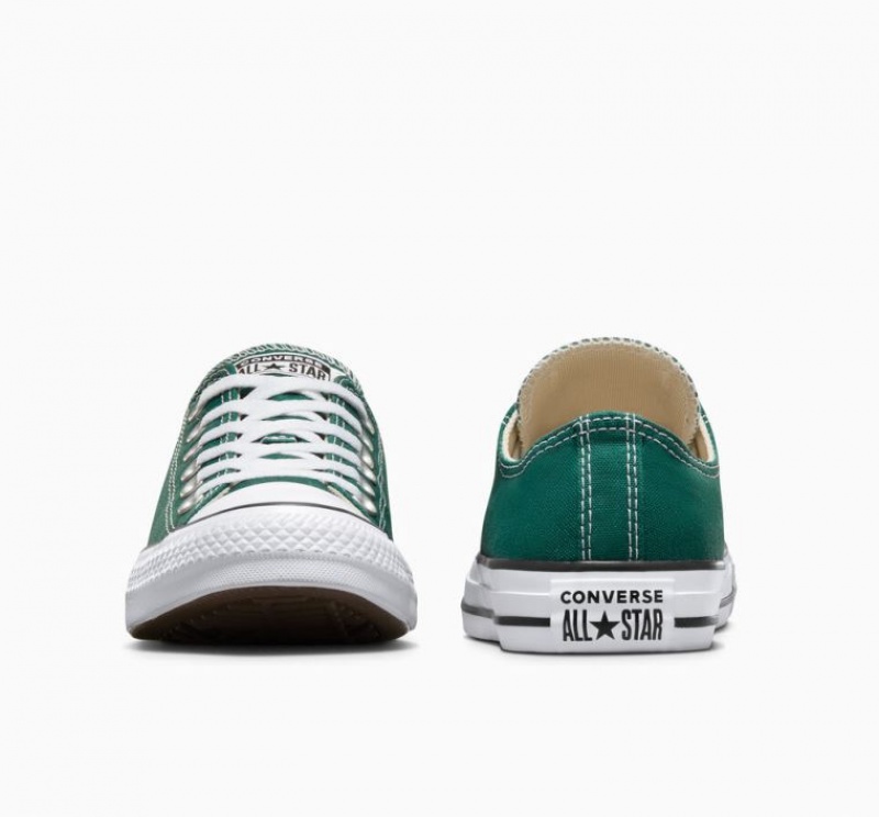 Green Converse Chuck Taylor All Star Men's Low Tops | NZ QZJYF7132