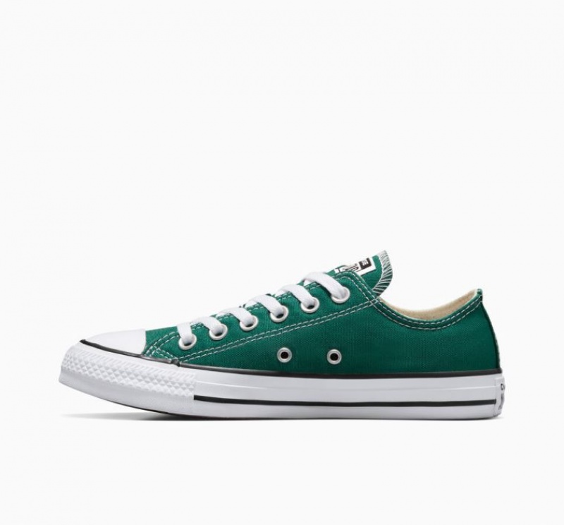 Green Converse Chuck Taylor All Star Men's Low Tops | NZ QZJYF7132