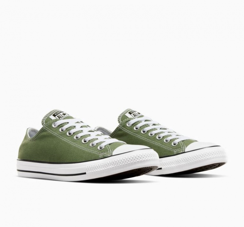 Green Converse Chuck Taylor All Star Men's Low Tops | NZ BINMZ6792