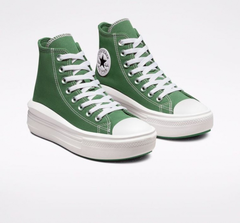 Green Converse Chuck Taylor All Star Move Women's Platform Sneakers | NZ MOGXU4872