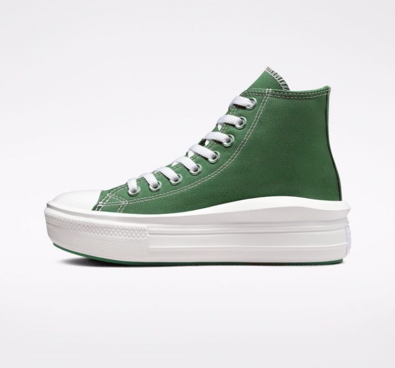 Green Converse Chuck Taylor All Star Move Women's Platform Sneakers | NZ MOGXU4872