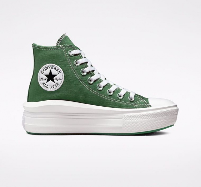 Green Converse Chuck Taylor All Star Move Women\'s Platform Sneakers | NZ MOGXU4872