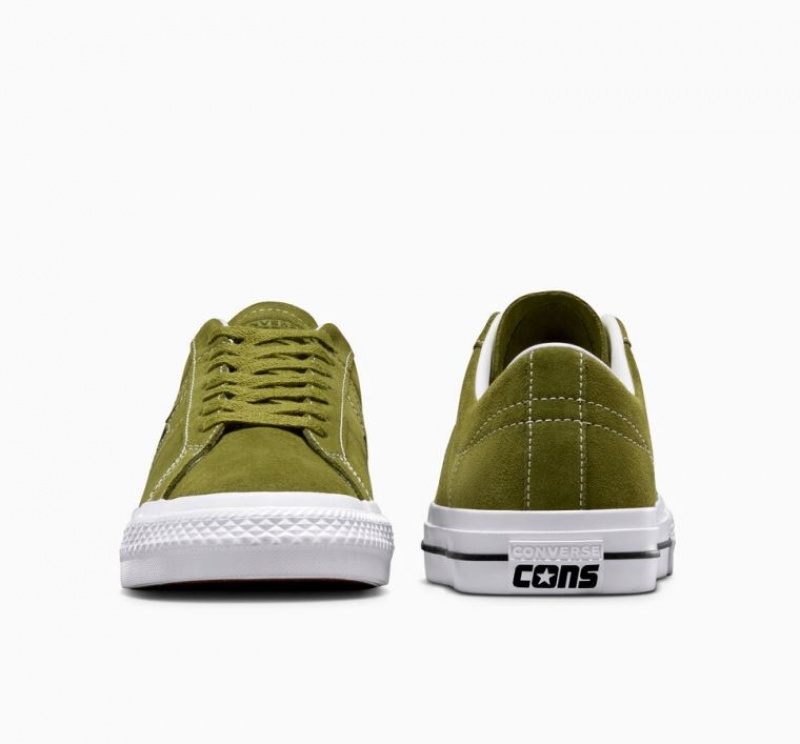 Green Converse One Star Pro Women's Skate Shoes | NZ FLORS3412