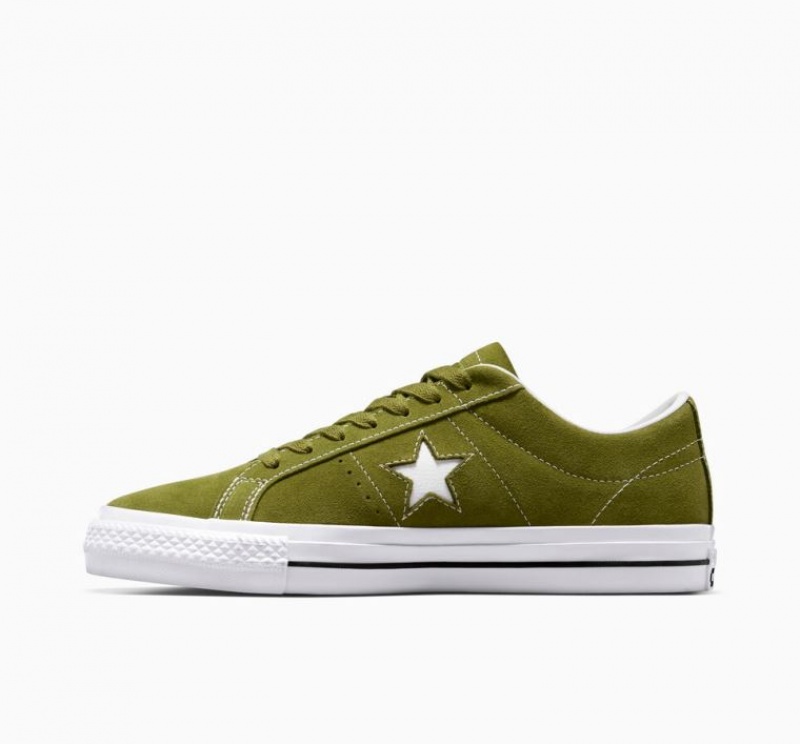 Green Converse One Star Pro Women's Skate Shoes | NZ FLORS3412