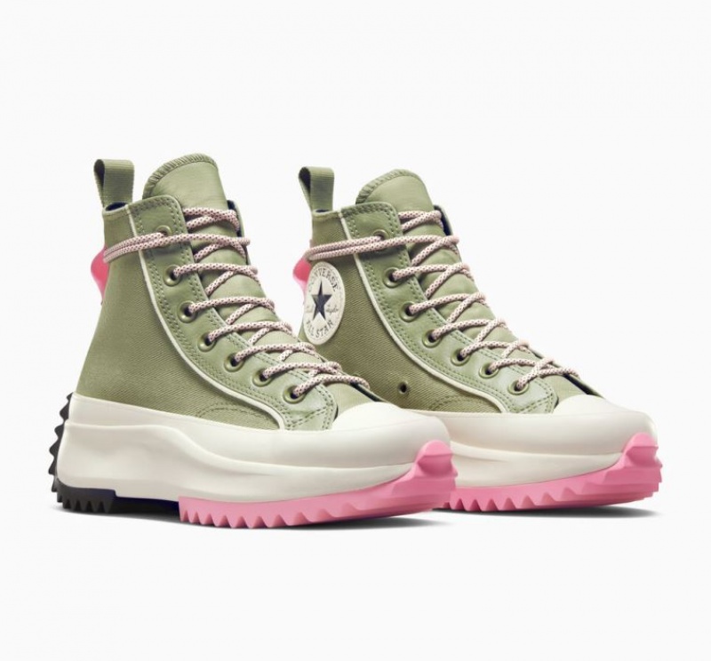 Green Converse Run Star Hike Utility Twist Women's Platform Sneakers | NZ MFCZA4723