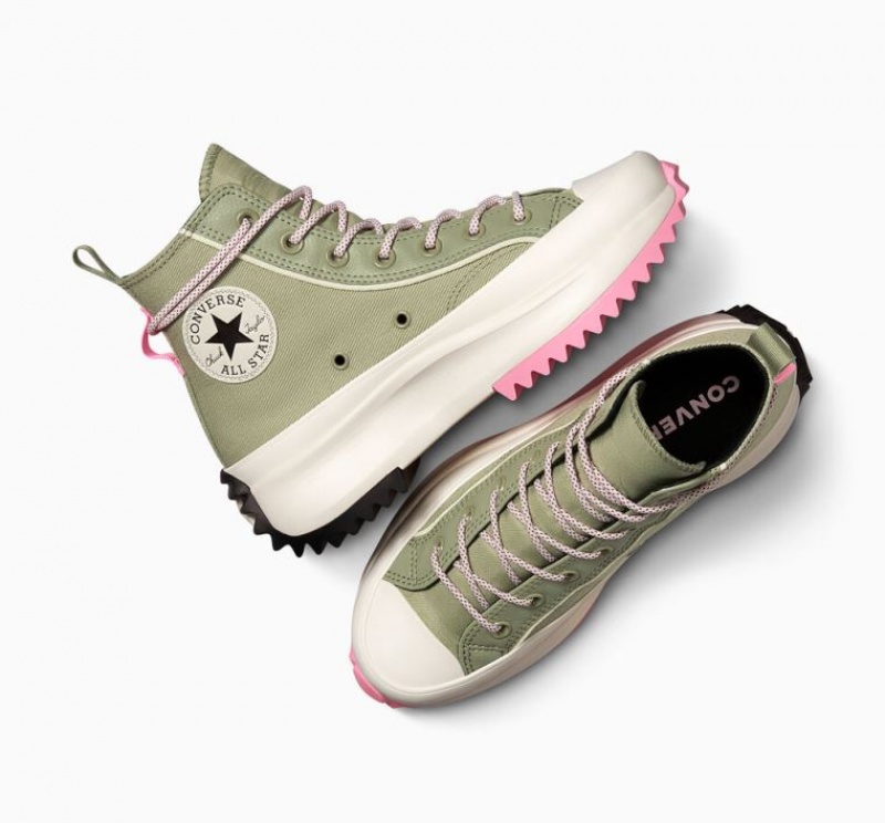 Green Converse Run Star Hike Utility Twist Women's Platform Sneakers | NZ MFCZA4723