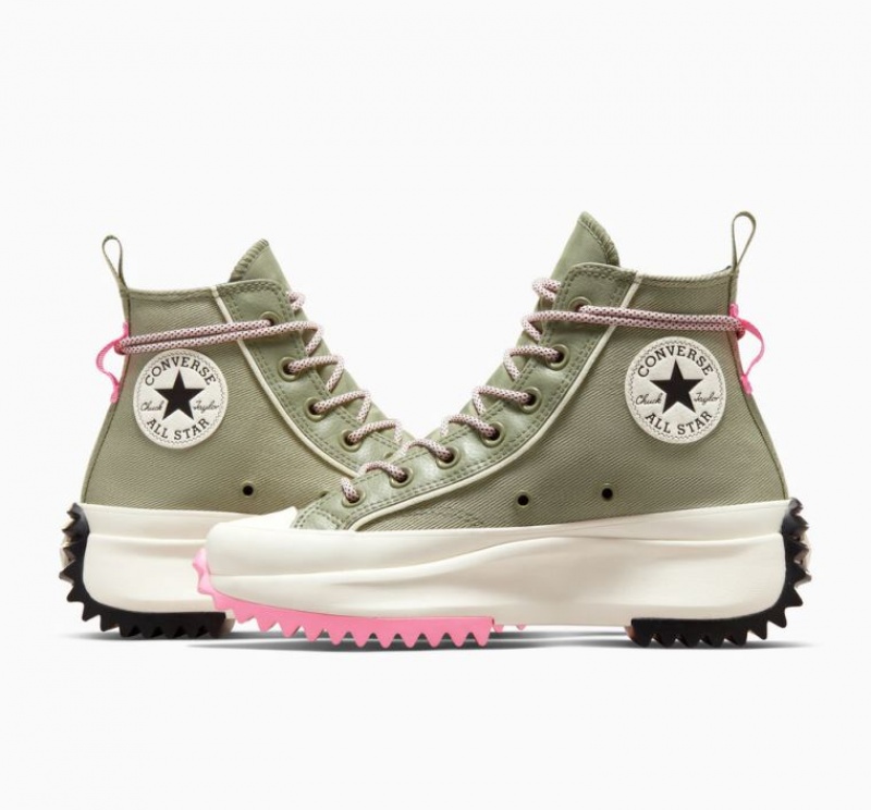 Green Converse Run Star Hike Utility Twist Women's Platform Sneakers | NZ MFCZA4723