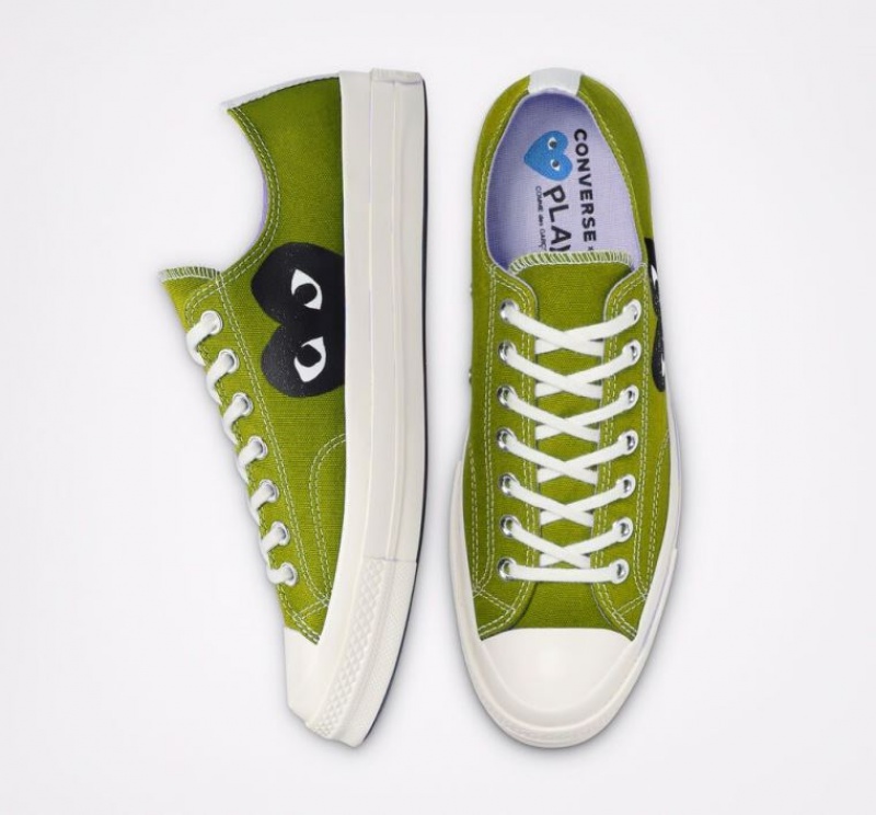 Green Converse X Comme Des Garçons Play Chuck 70 Men's Low Tops | NZ ADYVE8241