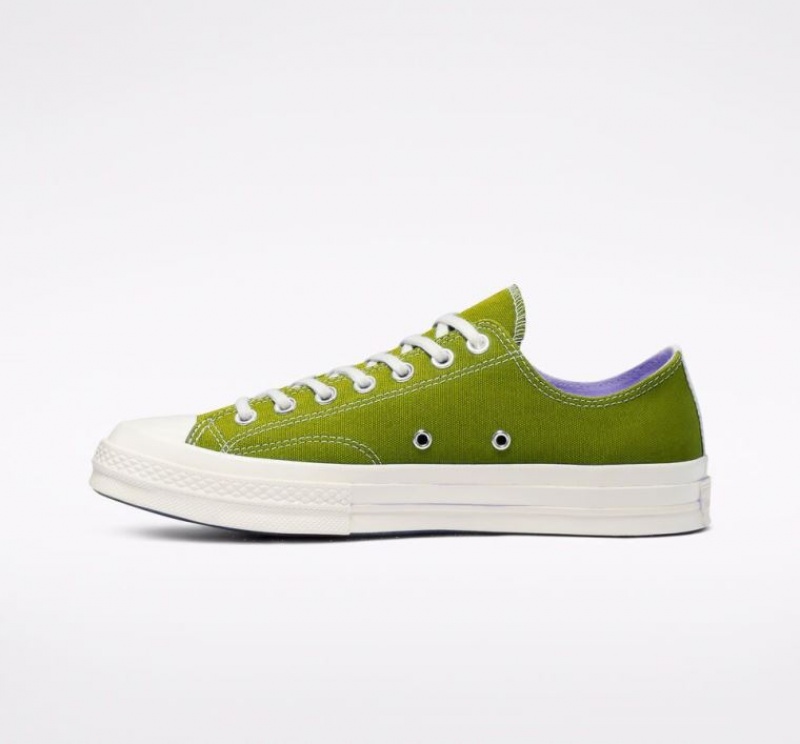 Green Converse X Comme Des Garçons Play Chuck 70 Men's Low Tops | NZ ADYVE8241