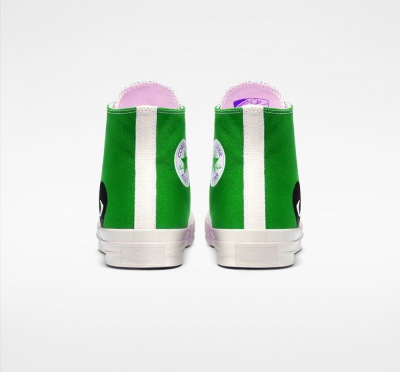 Green Converse X Comme Des Garçons Play Chuck 70 Women's High Tops | NZ TIQLF7508