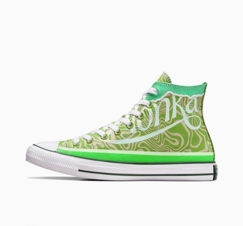 Green Converse X Wonka Chuck Taylor All Star Swirl Women's High Tops | NZ PRVNB1265