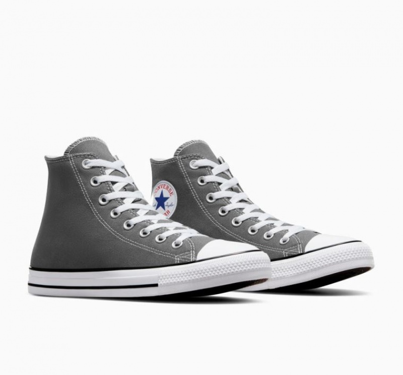 Grey Converse Chuck Taylor All Star Men's High Tops | NZ FTUKE4762