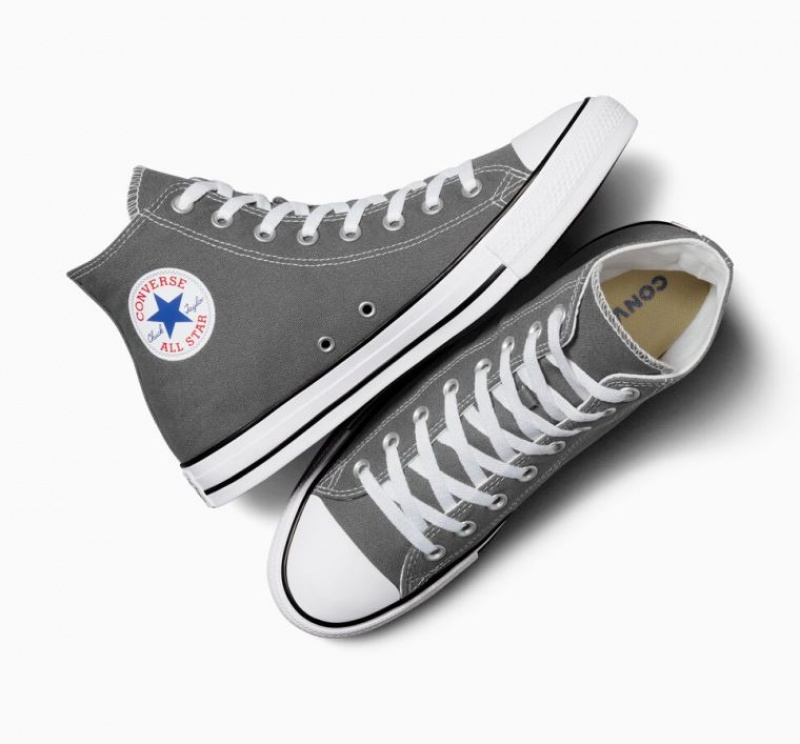 Grey Converse Chuck Taylor All Star Men's High Tops | NZ FTUKE4762