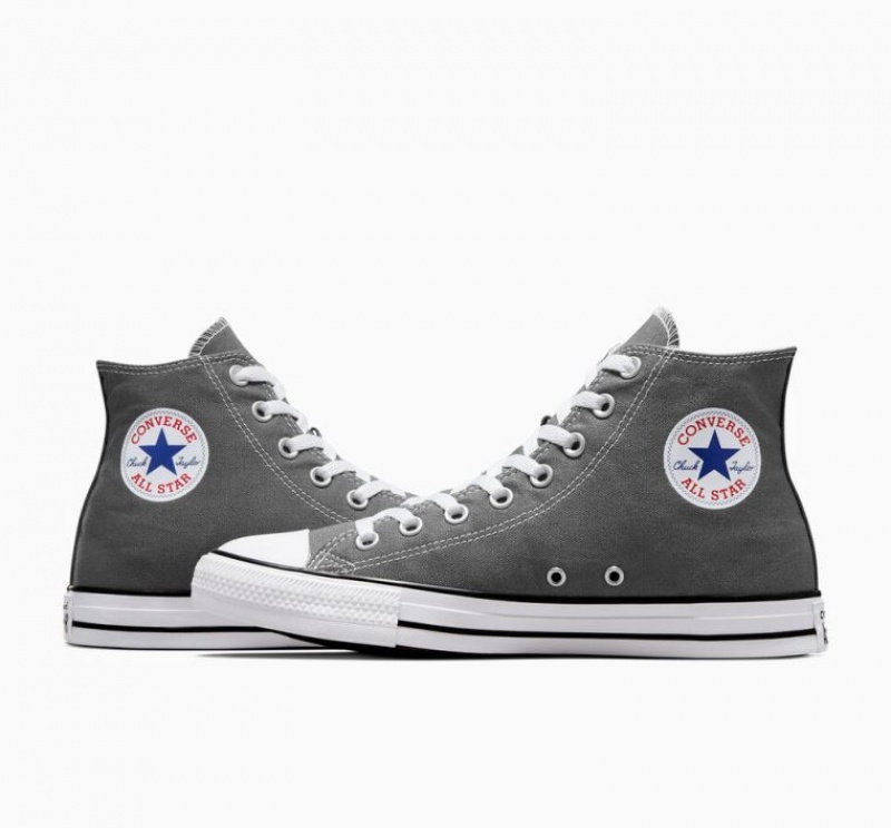 Grey Converse Chuck Taylor All Star Men's High Tops | NZ FTUKE4762