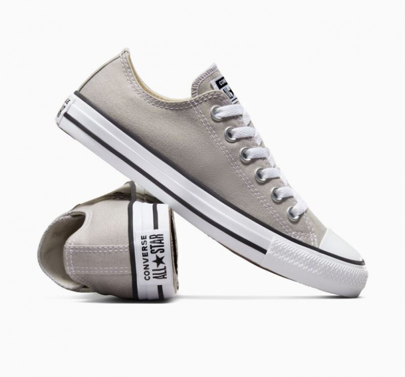 Grey Converse Chuck Taylor All Star Women's Low Tops | NZ KIYRZ1584