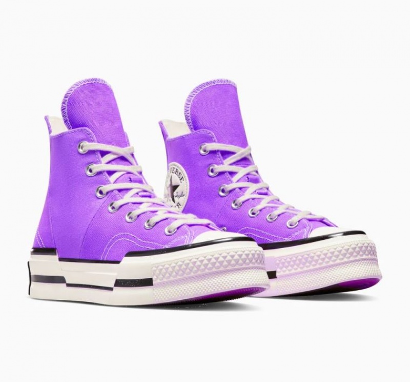 Lavender Converse Chuck 70 Plus Women's High Tops | NZ LPAGJ1685