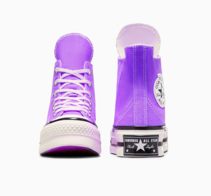 Lavender Converse Chuck 70 Plus Women's High Tops | NZ LPAGJ1685