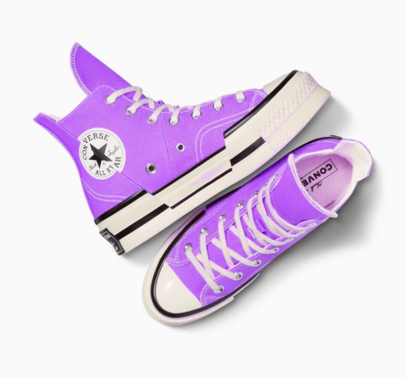 Lavender Converse Chuck 70 Plus Women's High Tops | NZ LPAGJ1685