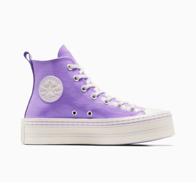 Lavender Converse Chuck Taylor All Star Modern Lift Embossed Women\'s Platform Sneakers | NZ GDCUX5439