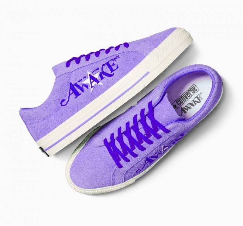 Lavender Converse X Awake NY One Star Pro Men's Low Tops | NZ FYSEO6905