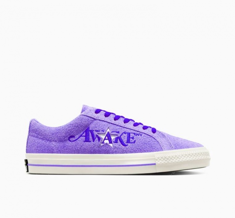 Lavender Converse X Awake NY One Star Pro Men\'s Low Tops | NZ FYSEO6905