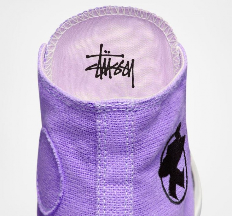 Lavender Converse X Stüssy Surfman Chuck 70 Men's High Tops | NZ QMUKW2385