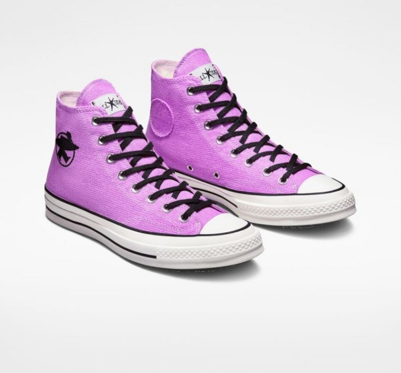 Lavender Converse X Stüssy Surfman Chuck 70 Women's High Tops | NZ MQTOS6417