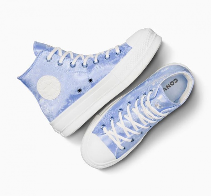 Light Blue Converse Chuck Taylor All Star Lift Golden Butterfly Women's Platform Sneakers | NZ BPWSF3476