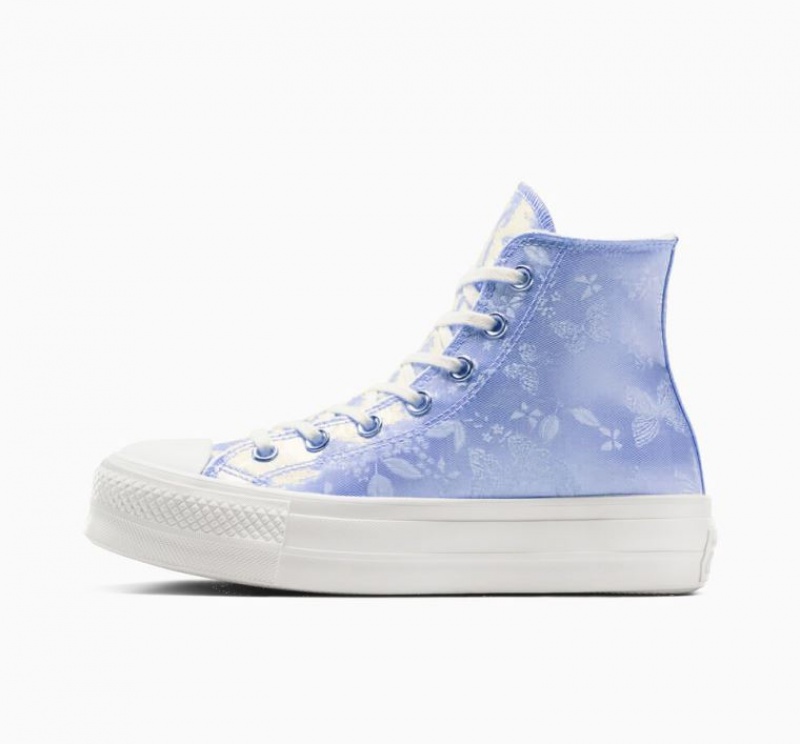 Light Blue Converse Chuck Taylor All Star Lift Golden Butterfly Women's Platform Sneakers | NZ BPWSF3476