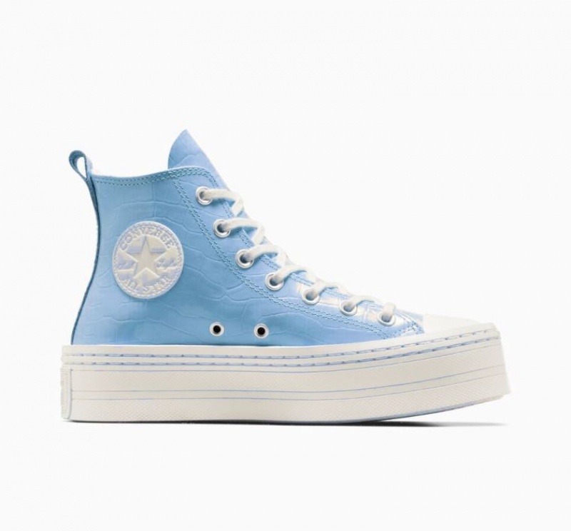 Light Blue Converse Chuck Taylor All Star Modern Lift Embossed Women\'s Platform Sneakers | NZ BJSXC0172