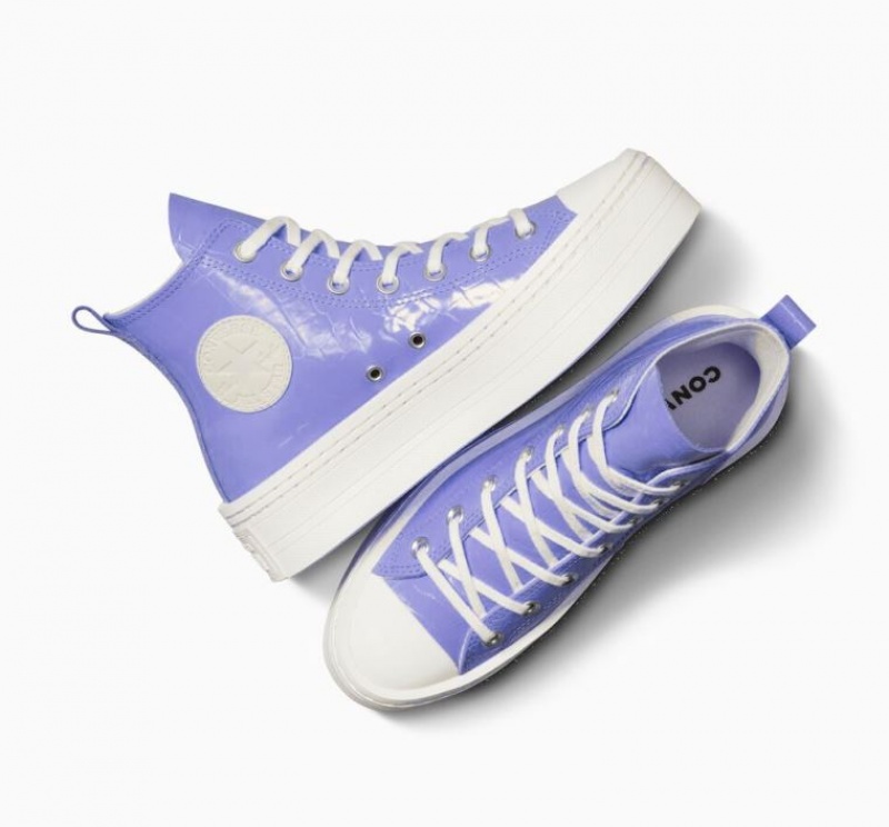 Light Blue Converse Chuck Taylor All Star Modern Lift Embossed Women's Platform Sneakers | NZ VDGBY1073