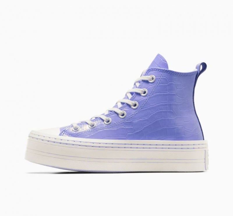 Light Blue Converse Chuck Taylor All Star Modern Lift Embossed Women's Platform Sneakers | NZ VDGBY1073