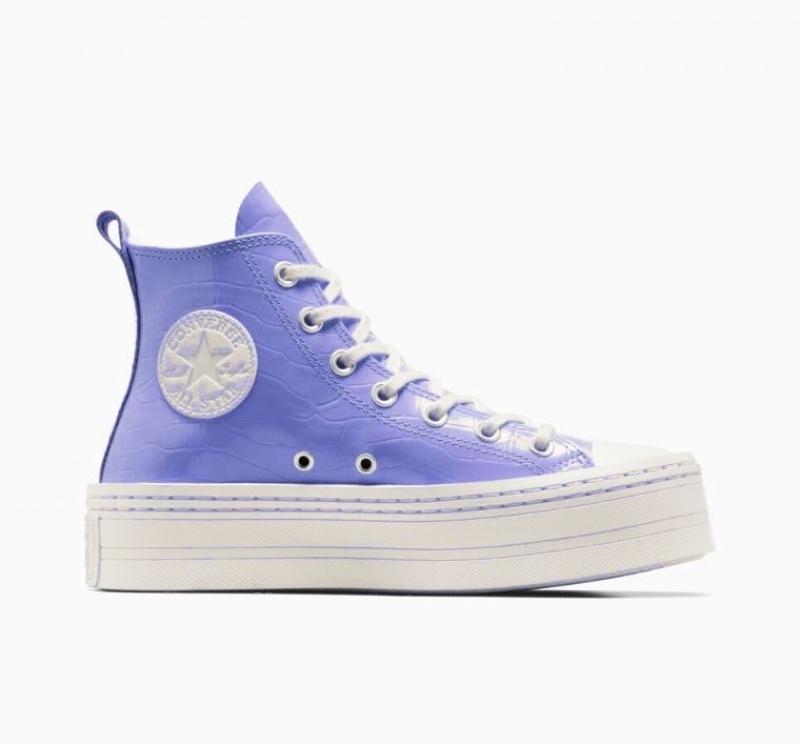 Light Blue Converse Chuck Taylor All Star Modern Lift Embossed Women\'s Platform Sneakers | NZ VDGBY1073