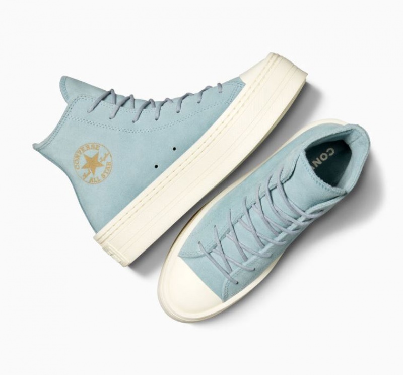 Light Blue Converse Chuck Taylor All Star Modern Lift Suede Women's Platform Sneakers | NZ GZJUQ9402