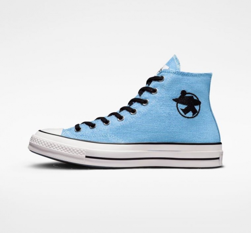 Light Blue Converse X Stüssy Surfman Chuck 70 Men's High Tops | NZ NKYTU9605