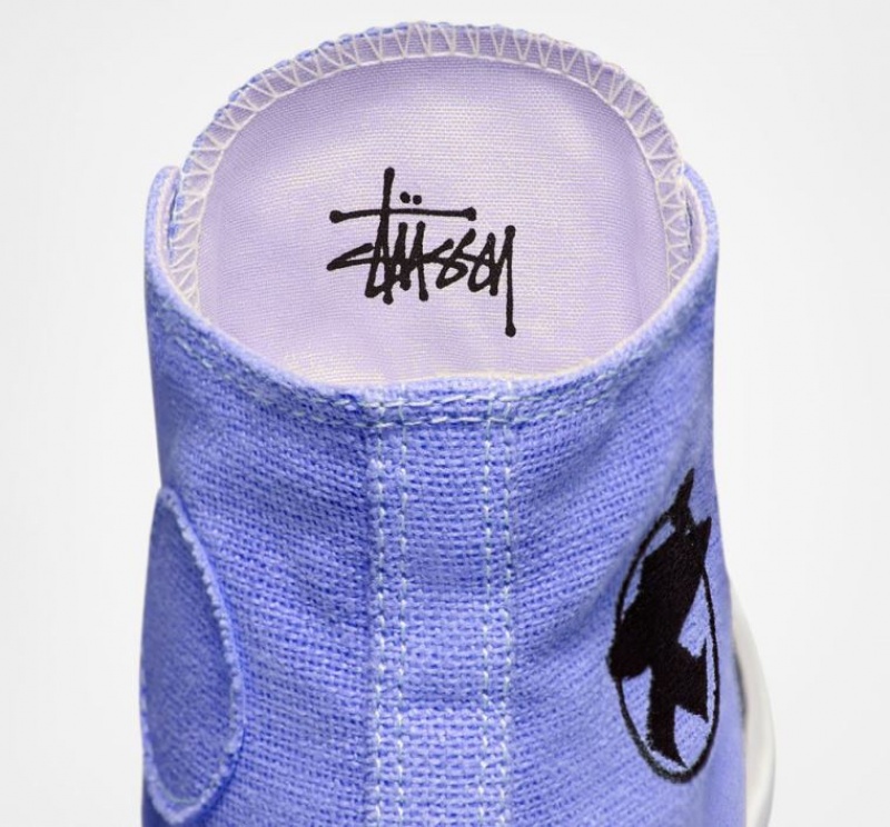 Light Blue Converse X Stüssy Surfman Chuck 70 Men's High Tops | NZ RDZLN7296