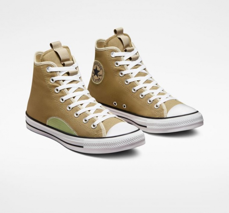 Light Brown Converse Chuck Taylor All Star Earth Tones Men's High Tops | NZ UDYMJ1957