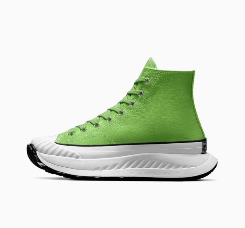 Light Green Converse Chuck Taylor 70 At-cx Leather Women's High Tops | NZ FDLIG8975