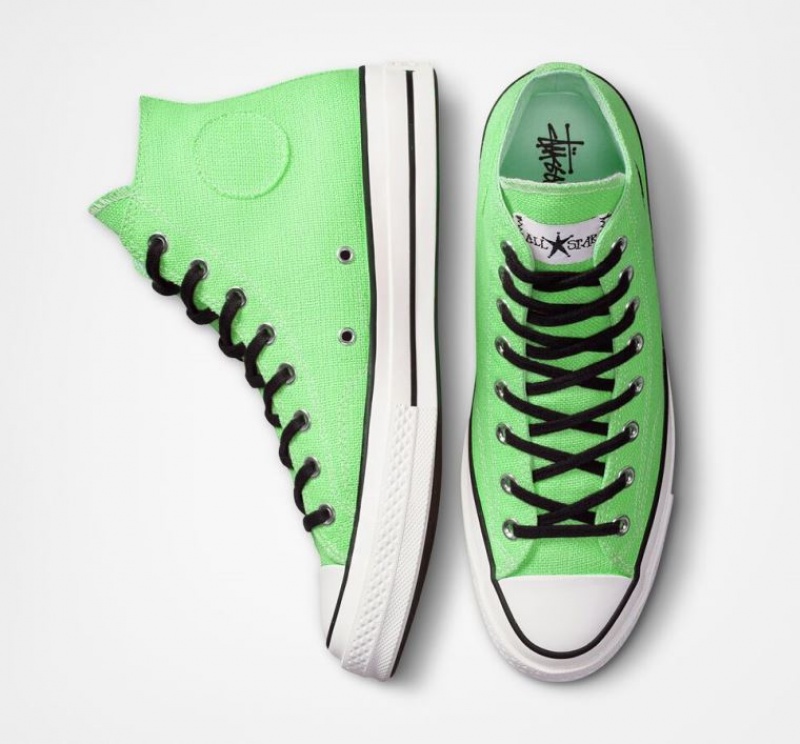 Light Green Converse X Stüssy Surfman Chuck 70 Men's High Tops | NZ RCPTJ6328