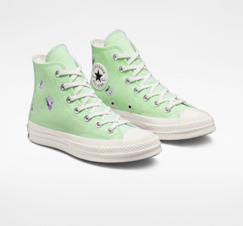 Mint Converse Chuck 70 Butterfly Wings Women's High Tops | NZ IBMAH6498