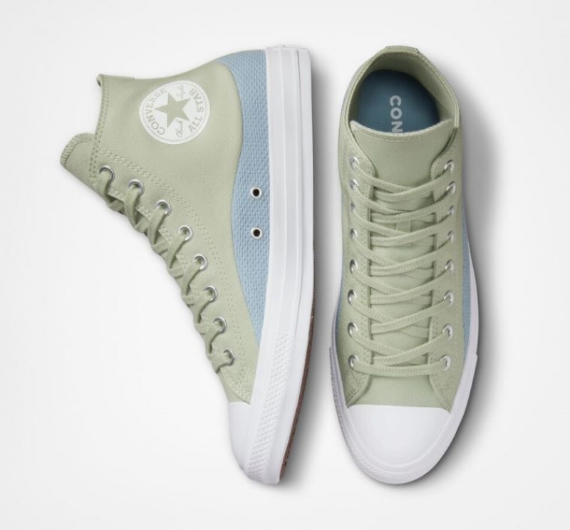 Mint Converse Chuck Taylor All Star Craft Mix Women's High Tops | NZ ISNQX1872