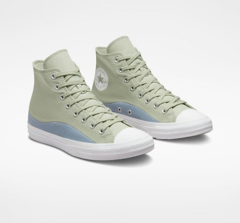 Mint Converse Chuck Taylor All Star Craft Mix Women's High Tops | NZ ISNQX1872