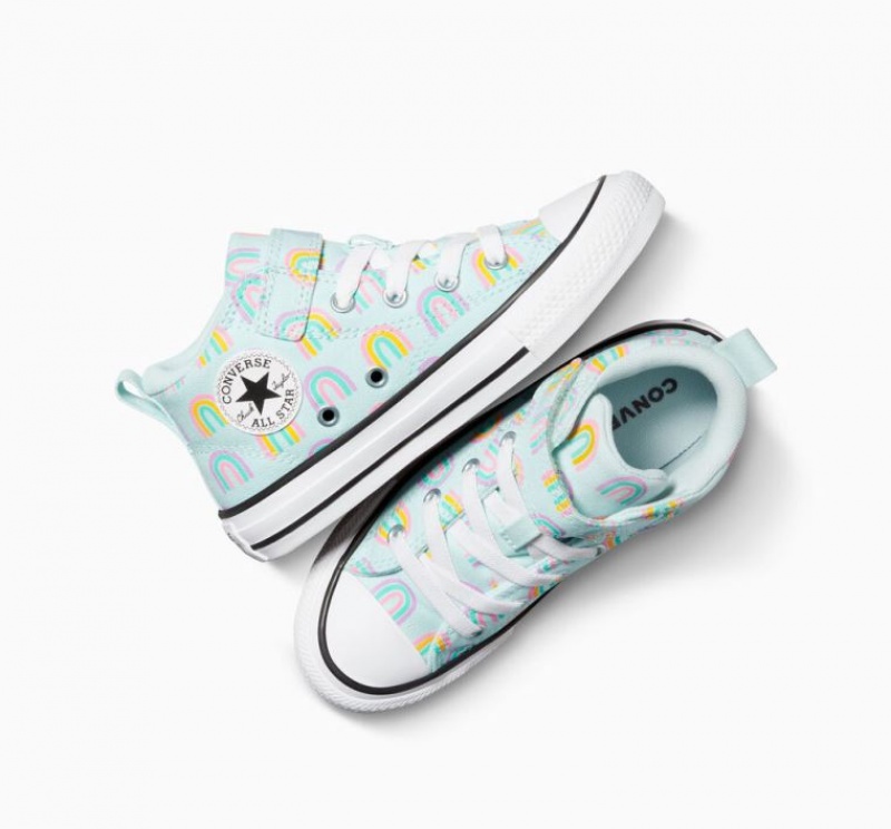 Mint Converse Chuck Taylor All Star Malden Street Rainbows Kids' Sneakers | NZ YVTRP0917