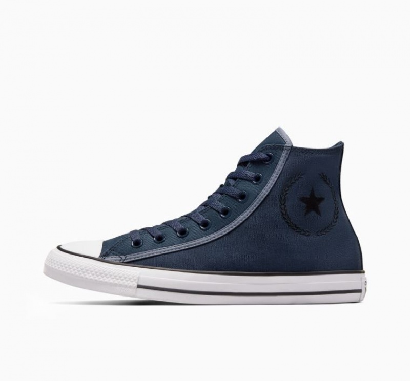 Navy Converse Chuck Taylor All Star Men's High Tops | NZ GQLDO9812